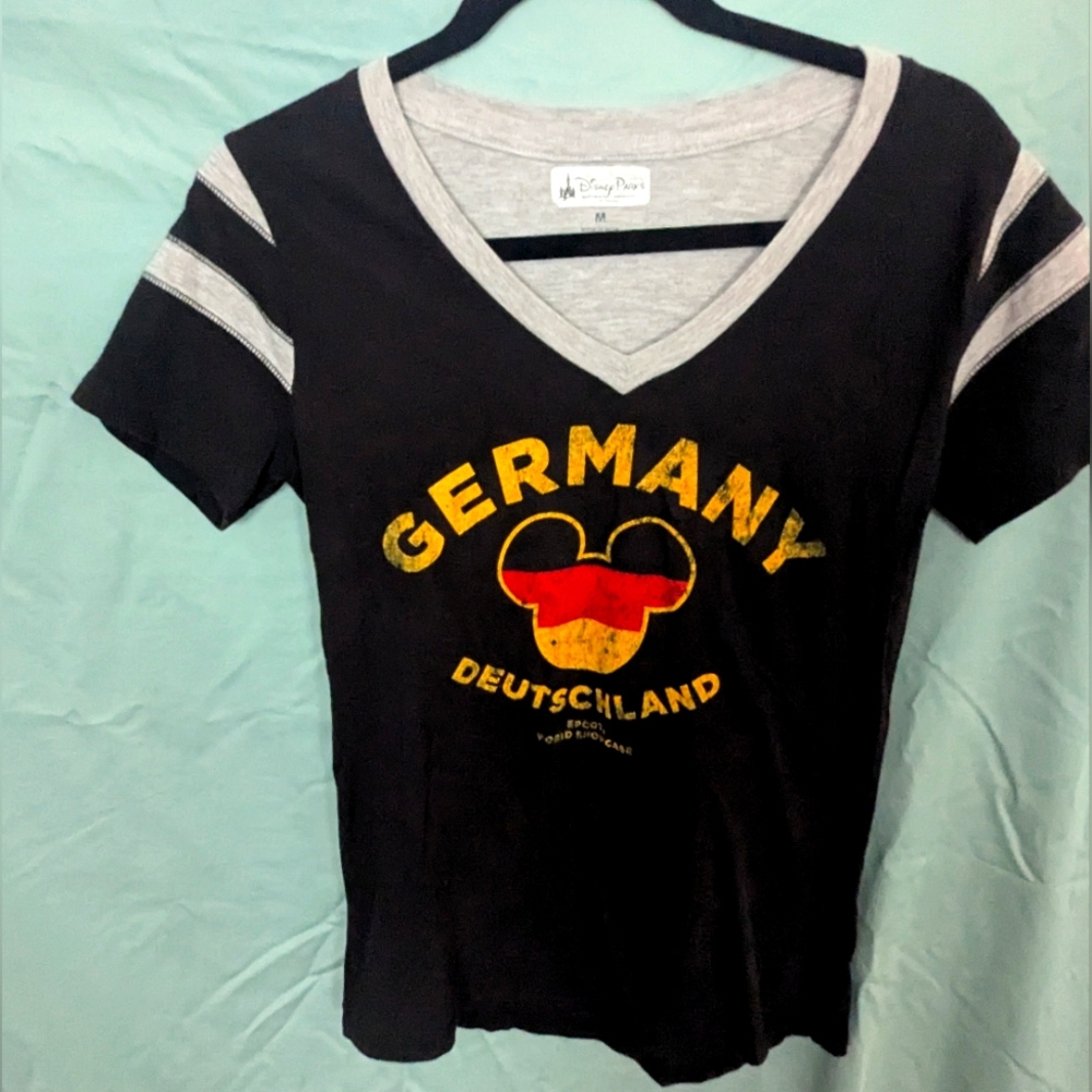 Disney Parks Black Germany Women's Tee From EPCOT Sz. M